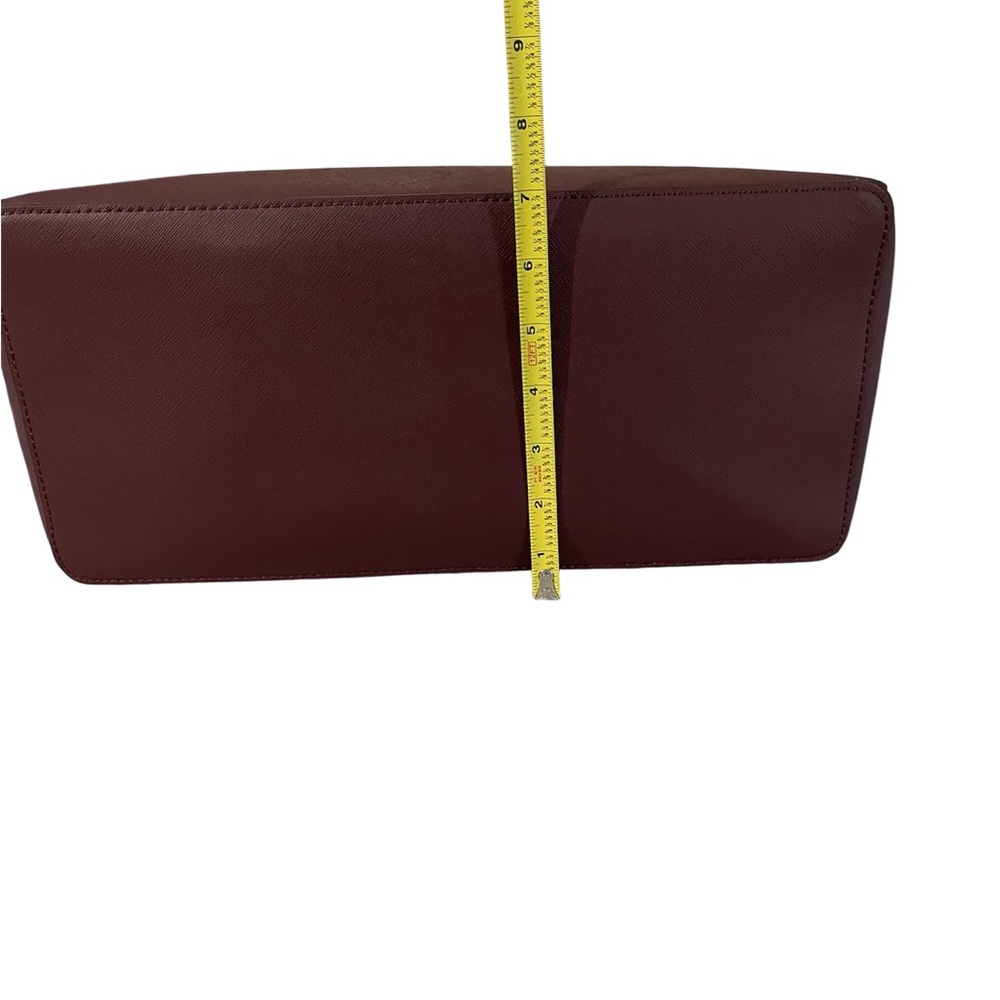 Michael Kors Gilly Tote Bag Burgundy w/ Purse Charm - Picture 9 of 10